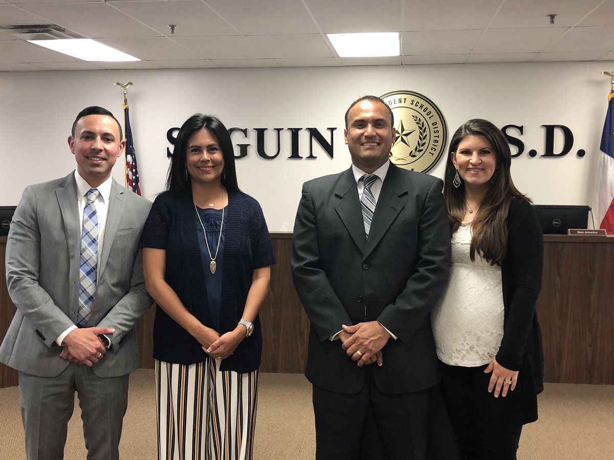 Congratulations on our newest Seguin ISD leaders ! Cindy Moreno - Director of HR, Dr. Ben Grijalva- AJB Principal &amp; Cassie Koehler- Koennecke Principal. #MatadorFamily