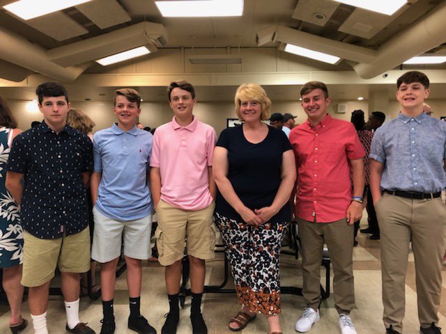 glenoldenschool's tweet photo. Some Glenolden 8th graders with Ms. Barnes at the National Junior Honor Society induction. Congrats to all the inductees. #36pride https://t.co/P4ON81dng7