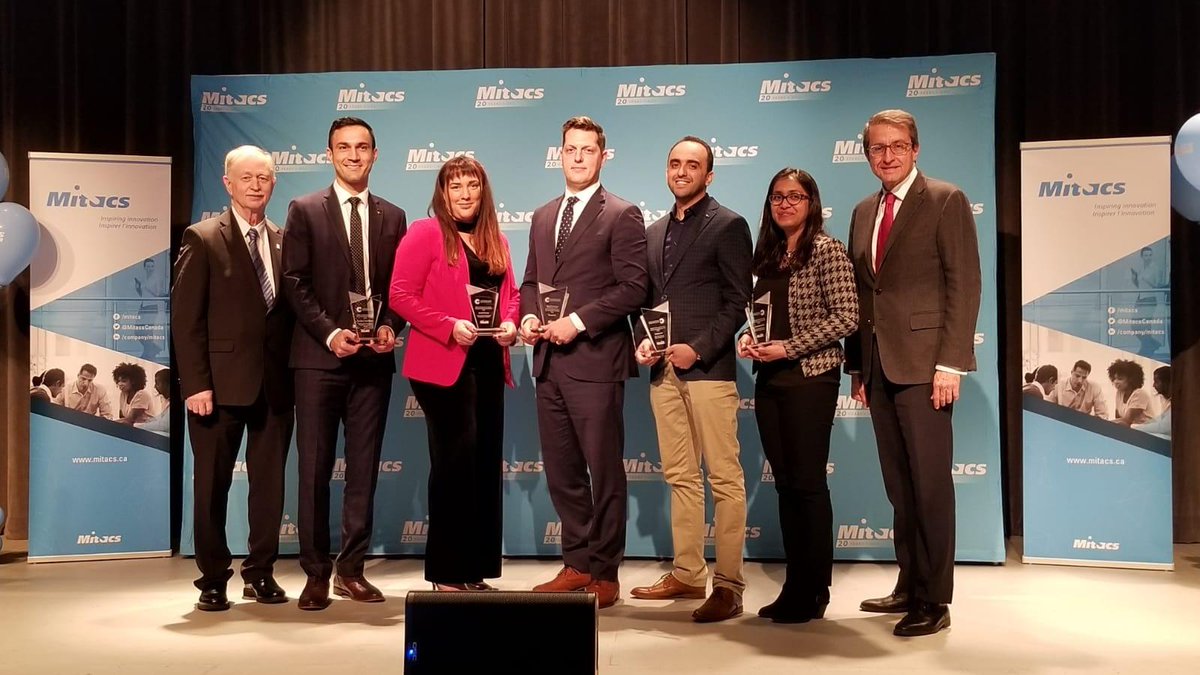MitacsCanada's tweet photo. Congrats to all #MitacsEntAwards winners! 
Hamed Hanafi (@DalhousieU); Beatriz Molero Sanchez (@UCalgary); Marc-Étienne Ouimette (@meo79) for @element_ai (@UMontreal @inrsciences) ; Hachem Agili (@universitelaval); Tanzina Huq (@UNB); Ephraim Novak (@UBC). https://t.co/H54WPhs4ji