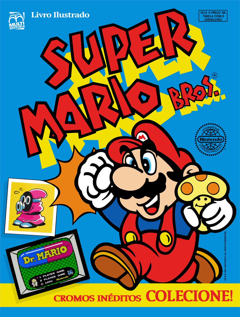 vectorsandscans's tweet photo. "Super Mario Bros." sticker album (1991, Multi Editora) cover restoration. #vector #restoration #nes #famicom #multieditora #smb #mario #nintendo #supermario #supermariobros #brasil #brazil #Merchandising #drmario https://t.co/ZfCoqiiNLV