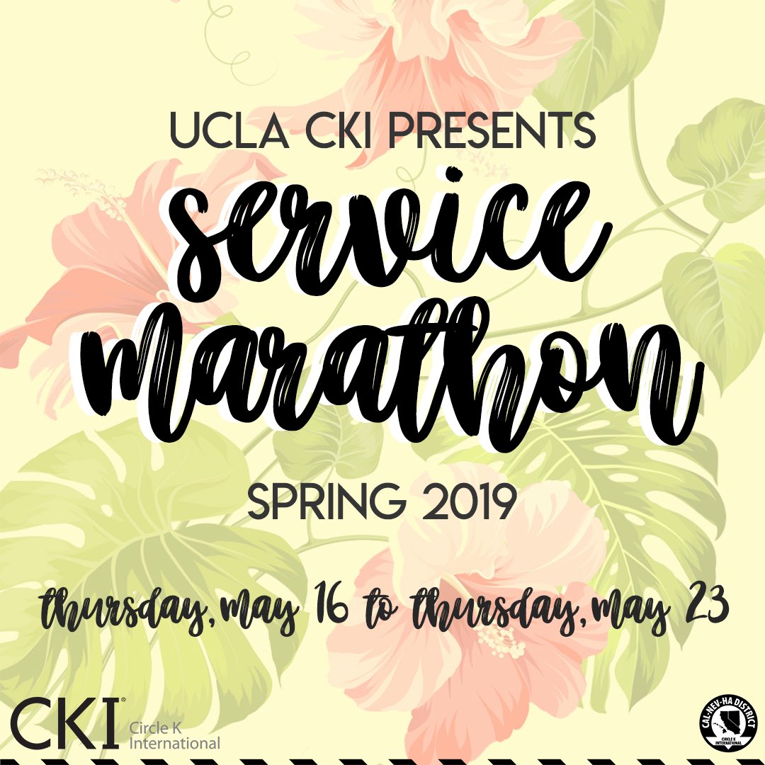 uclacki's tweet photo. This past week, UCLA CKI has our Spring 2019 Service Marathon! We completed a total of 335.75 hours of service! https://t.co/GtgGm9fEaE