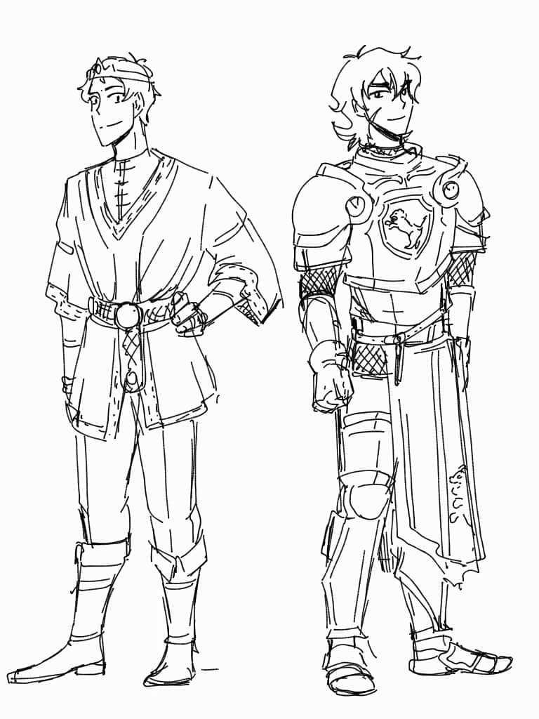 Some of the outfits for my Knight/King AU
-the first one they are around 15
-the daily life informal one
-and the last one is r the royal guard and the crown prince formal clothes
#klance #voltron