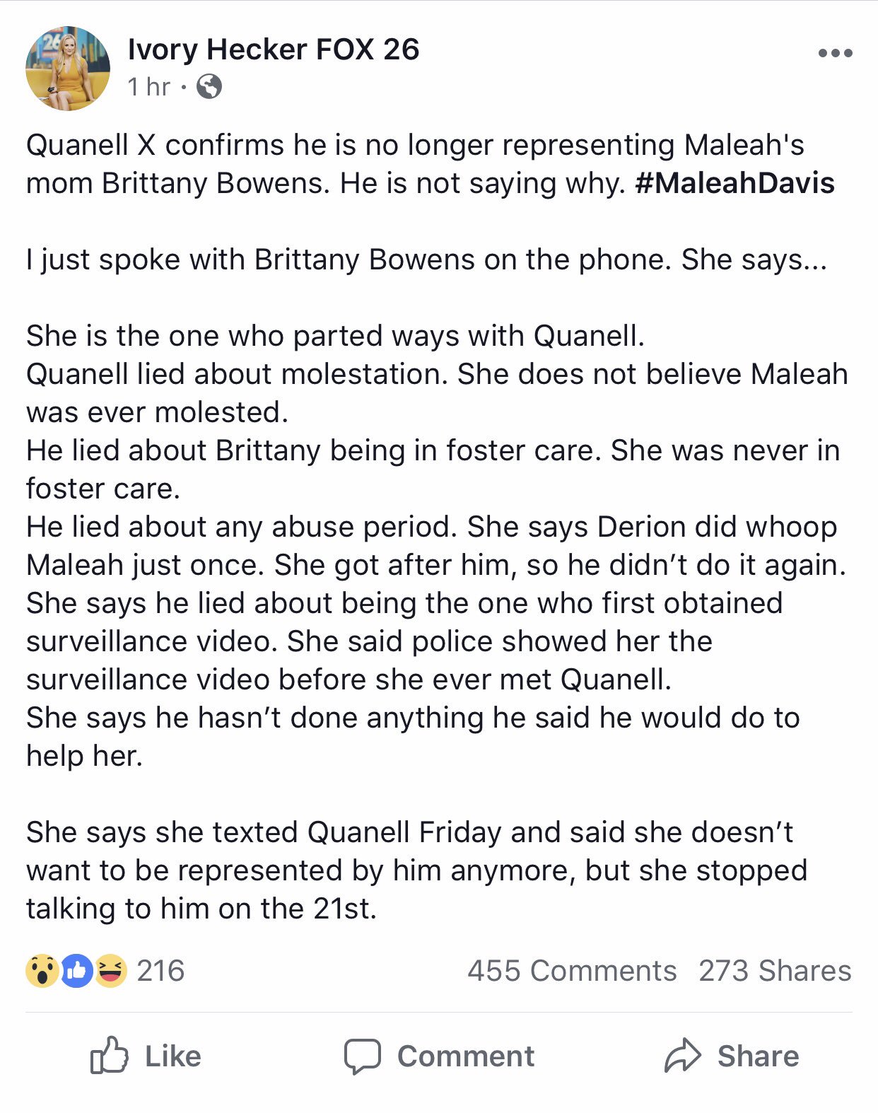 fox 26 quanell x