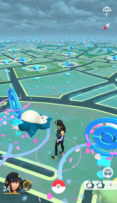 ポケモンgo ぐっすり寝ているカビゴンが出現中 道の真ん中で眠る姿はまさに 原作 そのまま アニメ アニメ