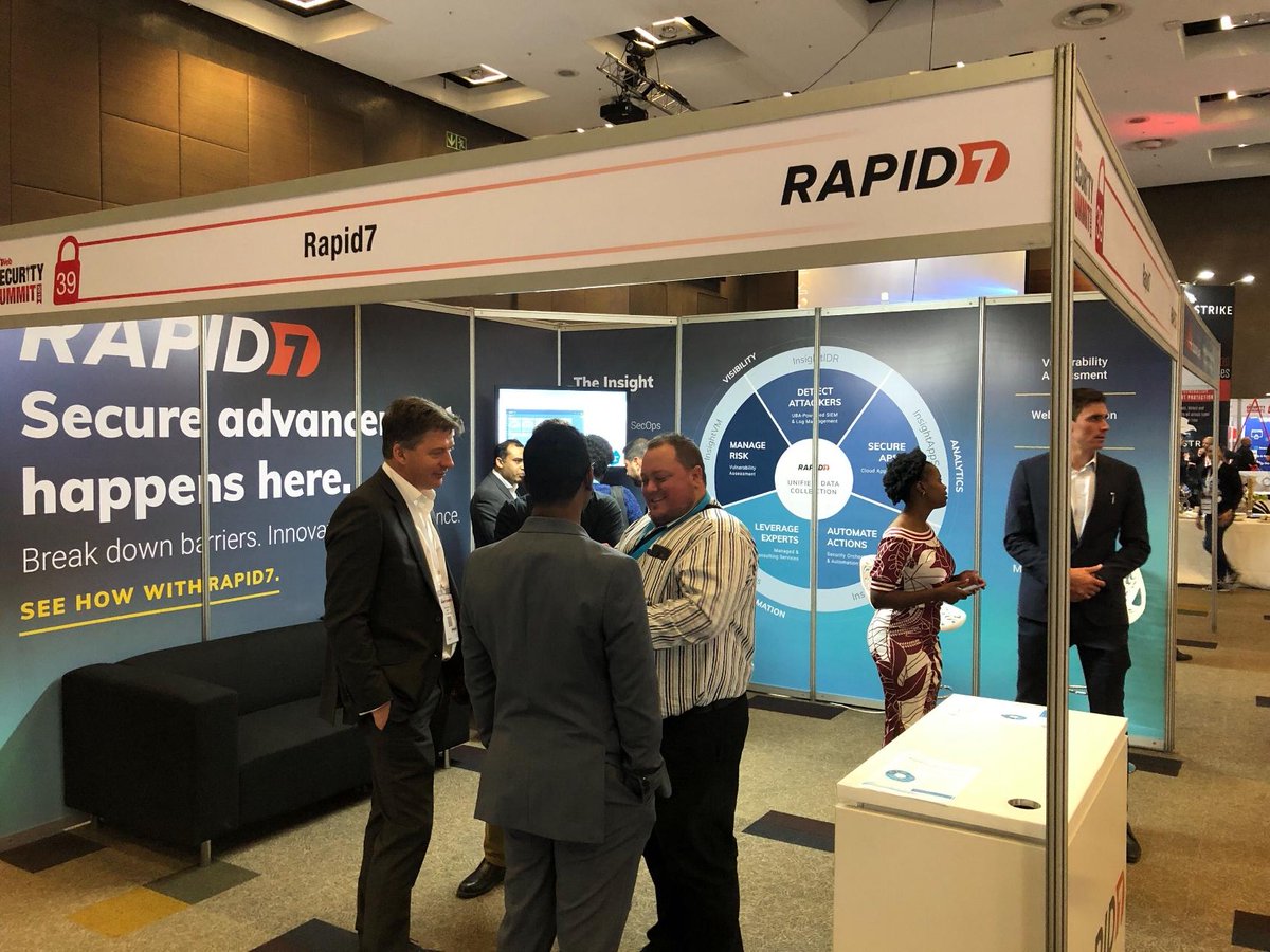 rapid7's tweet image. Visiting IT Web Security Summit in the Sandton Convention Centre, Johannesburg today? We&apos;re at Booth 39 demoing our award-winning vulnerability management, IDR, application security and security automation solutions. #ITWebSS2019