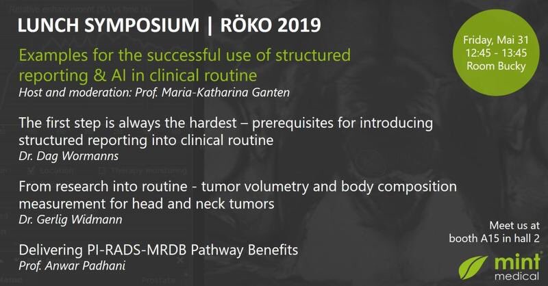 Godman's tweet photo. Wenn strukturierte Daten zu #KI führen und die #KI wieder zu strukturierten Daten, die die #KI besser machen, ist der Feedbackloop in der #Radiologie komplett. Alles beginnt mit strukturierten Daten. #roeko2019 #Lunchsymposium https://t.co/HmgU2bbXEM