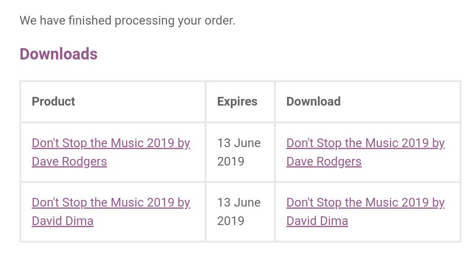 yunosuke_mzea12's tweet photo. 研修終わり！さいたまに帰還するぞ！！

5月13日に購入したDON'T STOP THE MUSIC 2019のDAVE版とDIMA版が今頃ダウンロード可能に(^_^;)
購入失敗したと思ってたよ…

まだの方下記オフィシャルショップからMP3購入可能です(*´∀`)♪

https://t.co/eSNRHDG3tA

#EUROBEAT #DaveRodgers #DavidDima https://t.co/GOKkwqcZFt