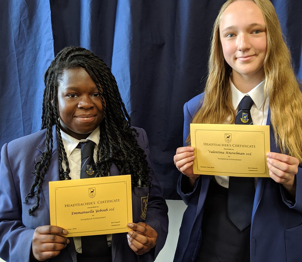 HemelHSchool's tweet photo. #MidweekMarvels #R4s for Emanuella and Valentina who both sat their GCSE French a year early last week, and did so with incredible confidence and maturity. https://t.co/9aKpuJ0qHD