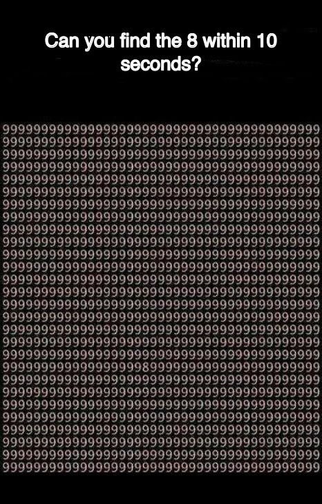 knowledgeYT1's tweet image. Only 1% can find the 8.. Can you? Send to a friend once you find it #brainteaser #knowledge