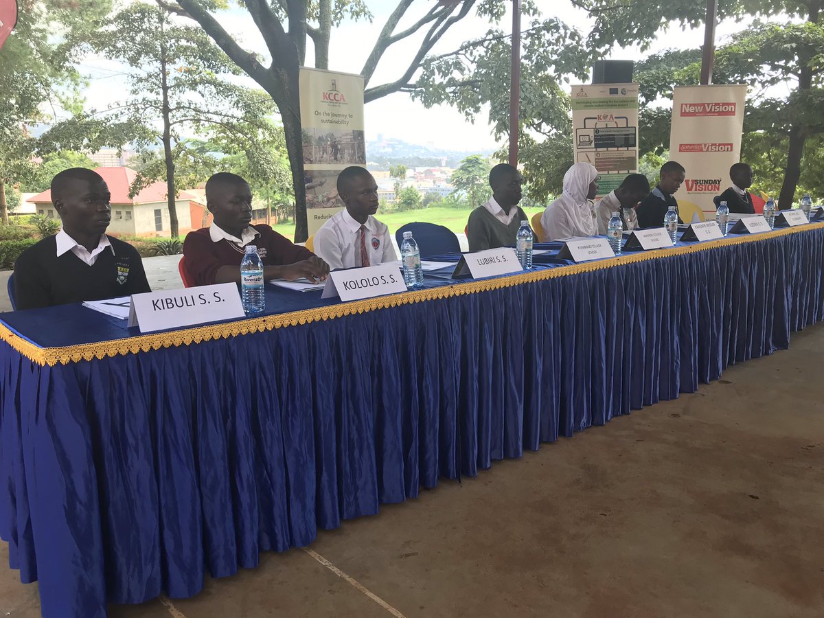 SwedeninUG's tweet photo. Schools present today at the #ClimateChangeQuiz include; #KibuliSS, #KololoSS, #LubiriSS, #MakerereCollege, #KawempeMuslimSS, #LuziraSS, #KitanteHill and #KitebiSS. https://t.co/UNeA2js031