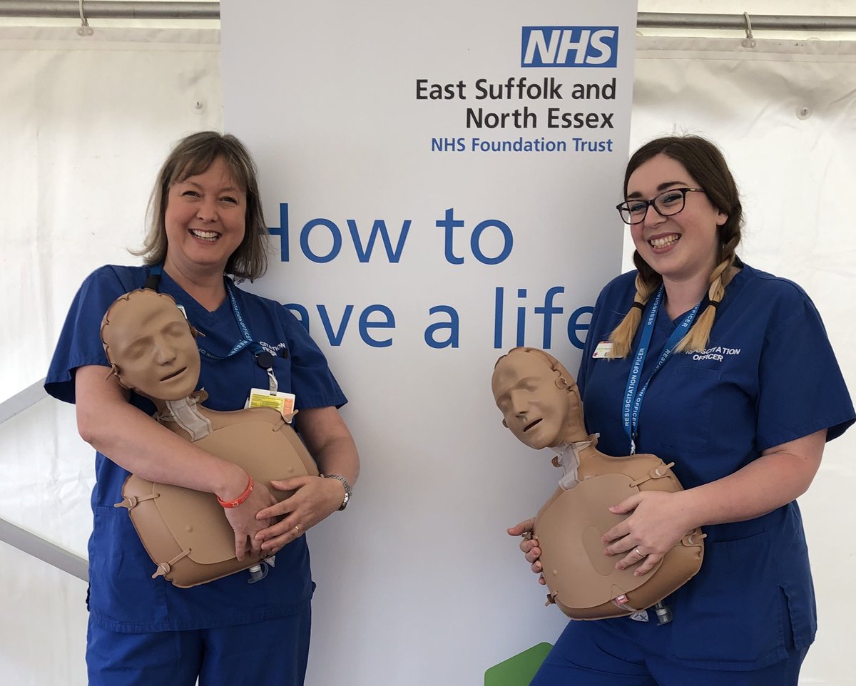 ESNEFT_Resus's tweet image. Come and learn how to save a life @SuffolkShow with the team from @ESNEFT_Resus with our super colleagues @Team_ESNEFT and @ESNEFTPostRegEd #cpr #NHS #howtosavealife