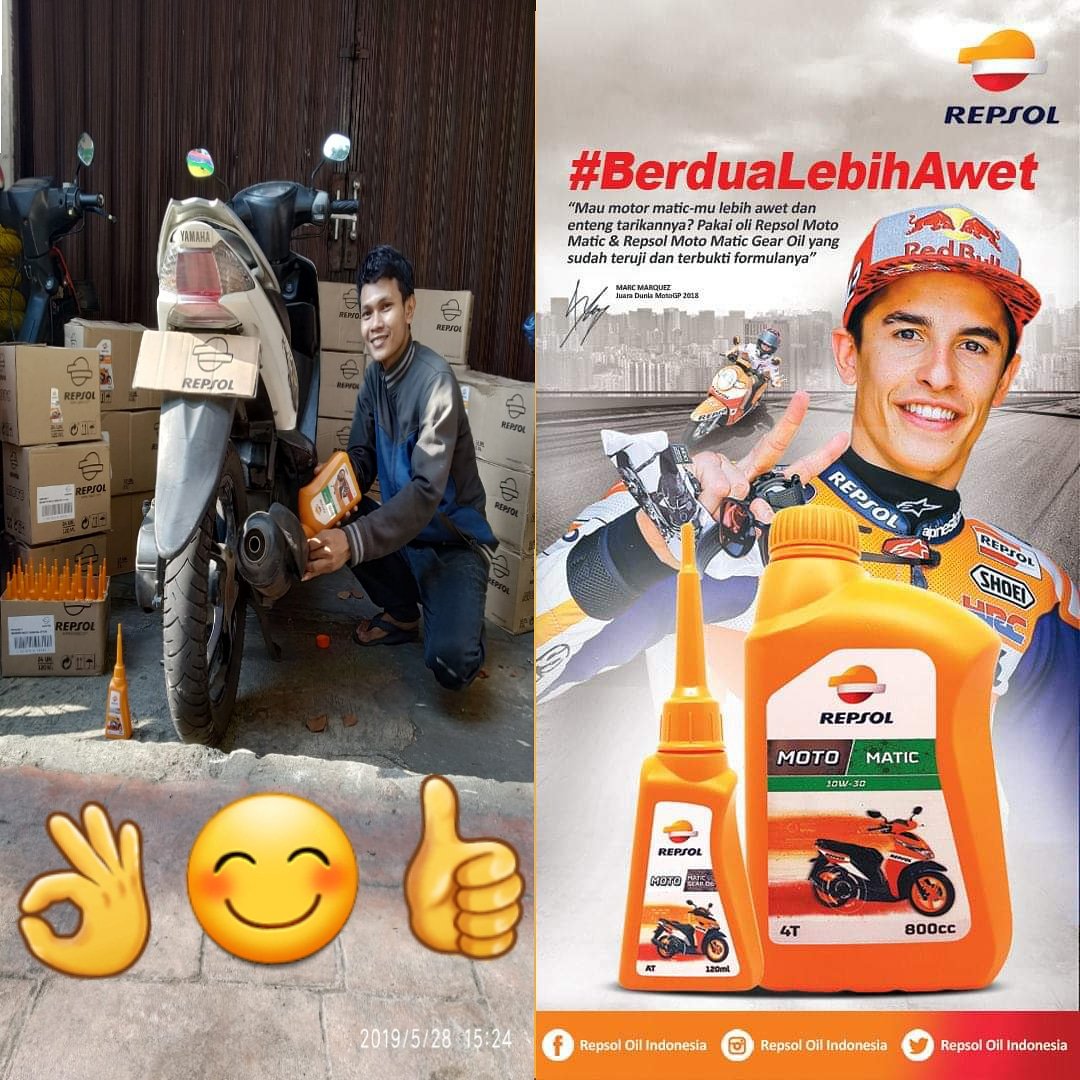 AliAhmadAiman1's tweet photo. Bismilah prepare mudik ganti oli pake oli terbaik #OliRepsol jgn macem2 perjalanan jauh guys jgn lupa sama pasangan pasti #BerduaLebihAwet
@repsoloilid
@romi_yogi @tonirdm @rtrsports https://t.co/ssVaaMNPkF