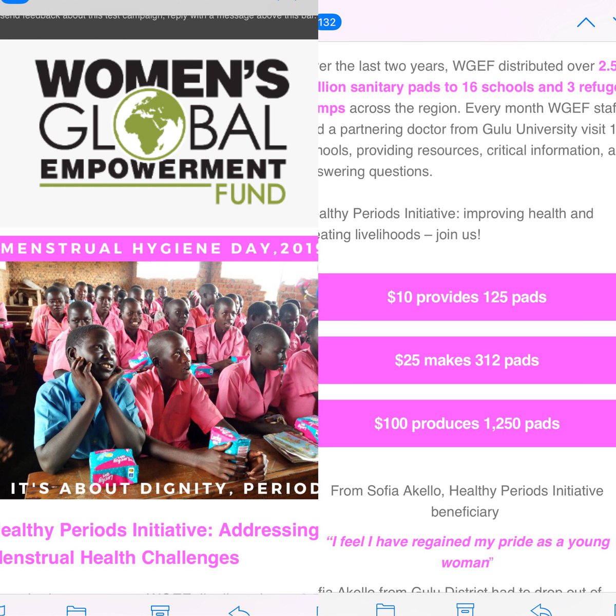 Our Healthy Periods Initiative #HPI addresses the challenges of access, hygiene and stigma under-resourced #women and #girls face. It’s about #dignity PERIOD. #MenstrualHygiene Day 2019 visit wgefund.org <a href="/KBMFoundation/">McQuade Foundation</a> ❣️