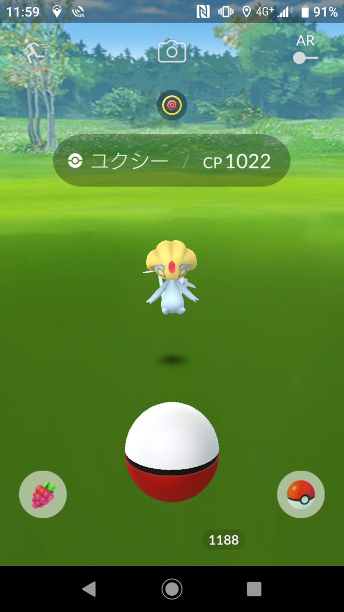 野生のユクシー 伝説レイド期間が過ぎてもゲット可能 突然の出現にびっくりする ポケモンgo攻略まとめ速報