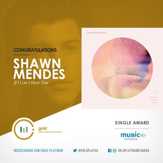 #IfICantHaveYou is officially certified Gold in Canada!  #GoldinCanada