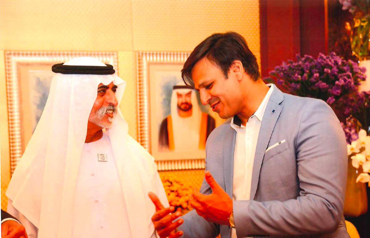vivekoberoi's tweet photo. An absolute honour meeting H.E Sheikh Nahyan Bin Mubarak in Abu Dhabi before the screening of our film #PMNarendraModi. A great supporter of @narendramodi and a true friend of #India! https://t.co/rKWYVXGaiC