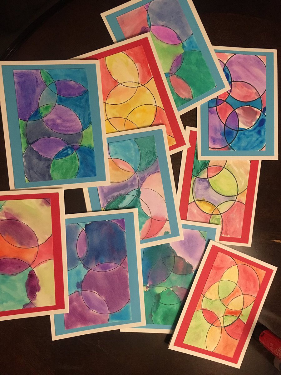 Here’s a sample of the beautiful cards my students made for Spring Fair! I’m so happy with how they turned out! <a href="/whitesidepac/">Whiteside PAC</a> <a href="/whitesidewolves/">Whiteside Elementary</a>