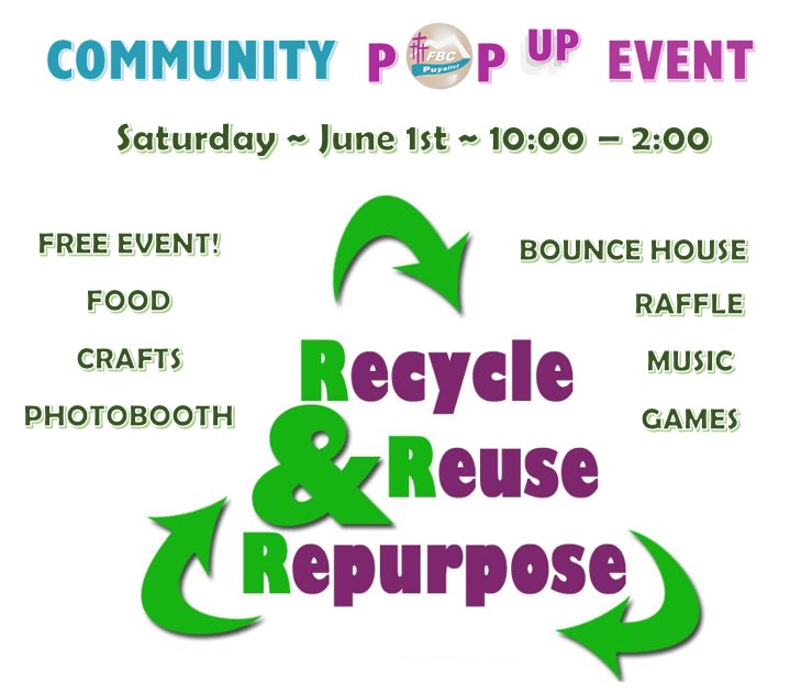 fbcpuyallup's tweet photo. Accepting electronics, printer cartridges, eye glasses, hearing aids, empty pill bottles (see Facebook for details) https://t.co/ZaRV9fxEXJ