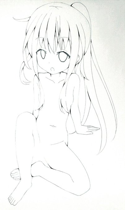 文月ちゃん線画～～～ 