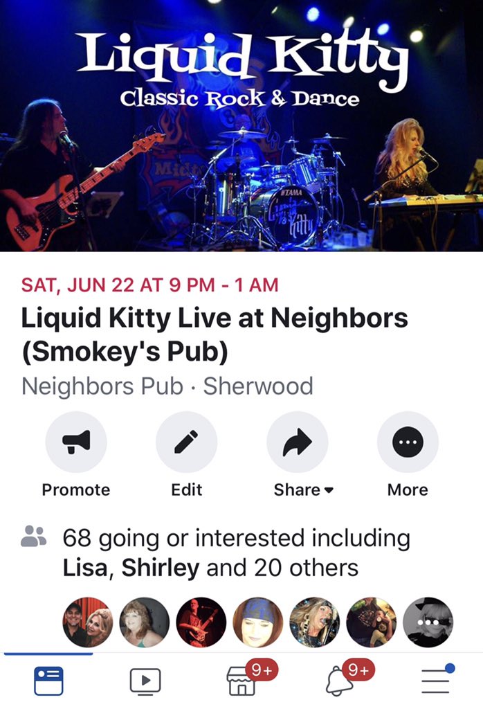 LIQUIDKITTY2's tweet image. Come see us at Neighbor’s in Sherwood, Arkansas June 22nd. Let’s Party!🎤 liquidkittyband.com