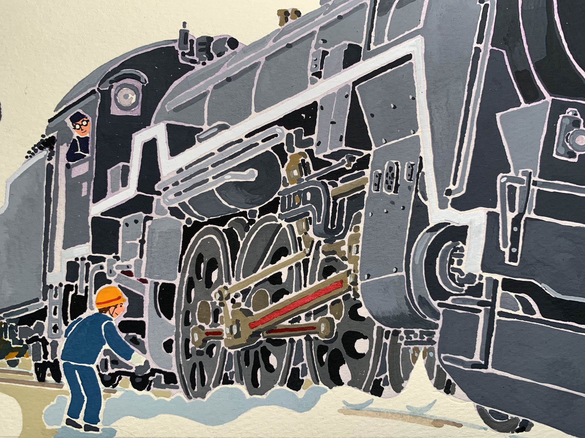 ミノオカ リョウスケ Twitterissa ひたすら動輪描いてます 絵本 蒸気機関車 乗り物絵本 鉄道