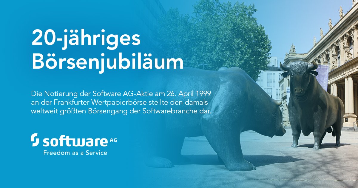 Ring the bell for 2019! 🔔 In diesem Jahr sind wir nicht nur #50yearsbold, sondern auch #20yearsbörse! Um das zu feiern hat unser CEO <a href="/SanjayBrahmawar/">Sanjay Brahmawar</a> heute die Ehre, die Eröffnungsglocke des deutschen Börsenhandels zu läuten. Wir freuen uns, <a href="/DeutscheBoerse/">Deutsche Börse Group</a>!