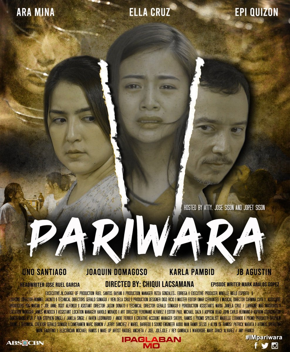ABSCBNpr's tweet photo. Jacqueline “Jack” Manuel’s (Ella Cruz) life gets sidetracked when she gets maltreated and raped by her own stepfather Edgar Laserna (Epi Quizon) and when her mother, Doray Manuel’s (Ara Mina) sides with him this Saturday (June 1) in “Ipaglaban Mo.”  
https://t.co/ugHHI7XWA9 https://t.co/ocQWPECTme