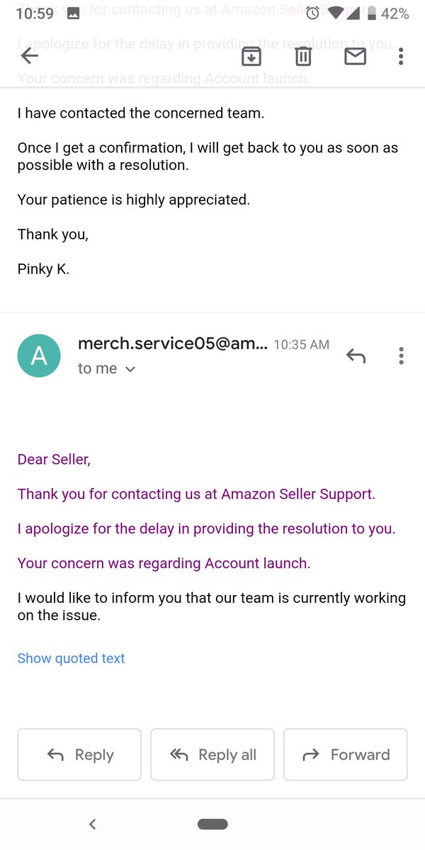 PankulAggarwal's tweet photo. @AmazonHelp Same reply on may 1st and same reply on may 29 @AmazonHelp @amazonIN @JeffBezos https://t.co/SlVPDCzN3m