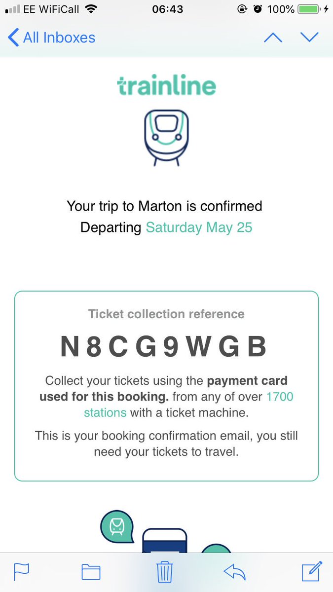 Abbie_White1's tweet photo. @thetrainline Yes I booked my tickets with Trainline . . . https://t.co/VA6ORelnQU