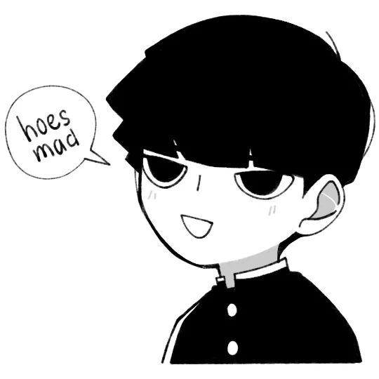 one more week and im outta highschool and ill have the time and energy to go ape drawing mp100 again!!! but for now this is all i can muster 