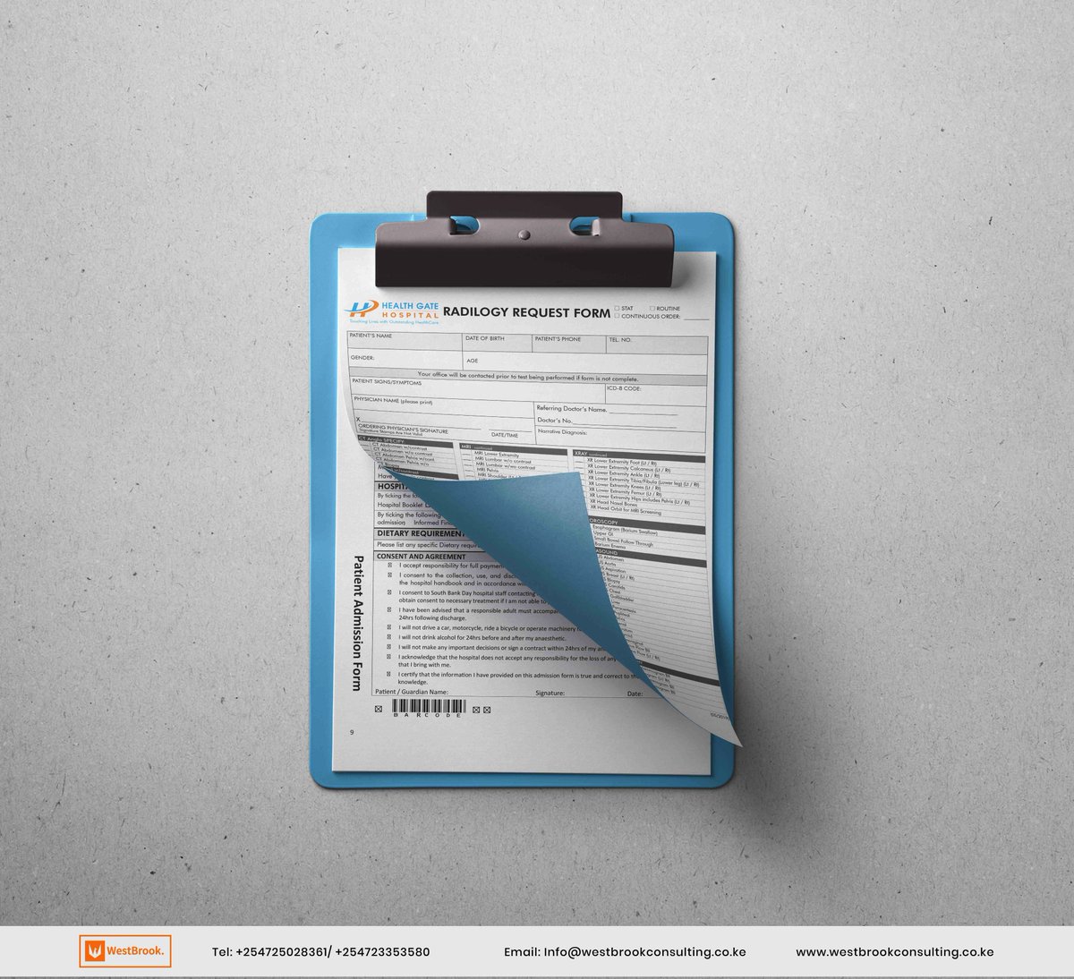 WestBrookGroup's tweet photo. Why look like everyone else when you can STAND OUT?
Check out some of the awesome hospital form designs we helped our client Health Gate Hospital with! 😁😎👍

#MidWeekParty #graphicdesign #design #art #illustration  #branding #logo #creative #Nairobi #Kenya #WestBrookKE https://t.co/VMrSfra6L2