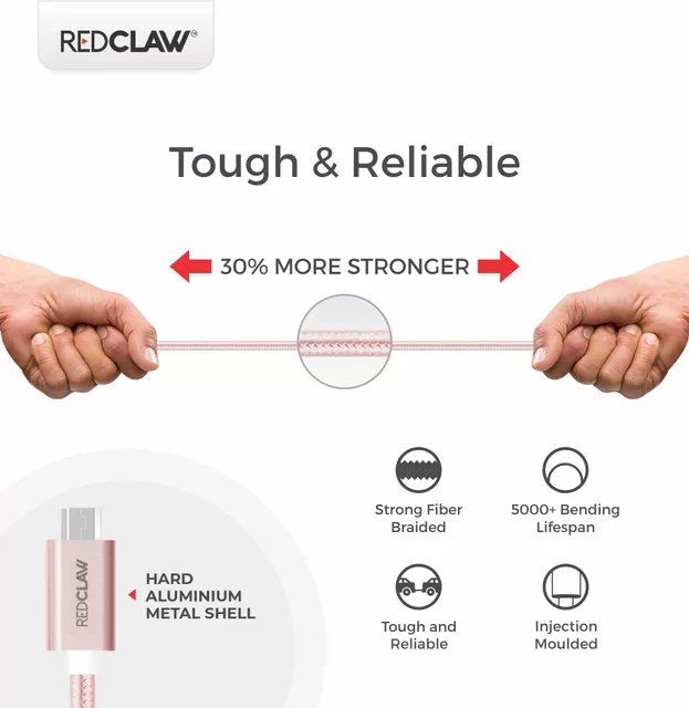 claw_shop's tweet image. Buy RedClaw RC110P USB to Micro USB Cotton Braided Fast Charging and Sync Cable (1 Mtr)  only on redclaw.in
 🔖At Rs 169.0 Only! 
 🛍Shop Now: bit.ly/2vxsO9i
 #chargingcable #fastchargingcable #SyncCable #USBCable #mobile #OnlineShopping #shopping #Delhi