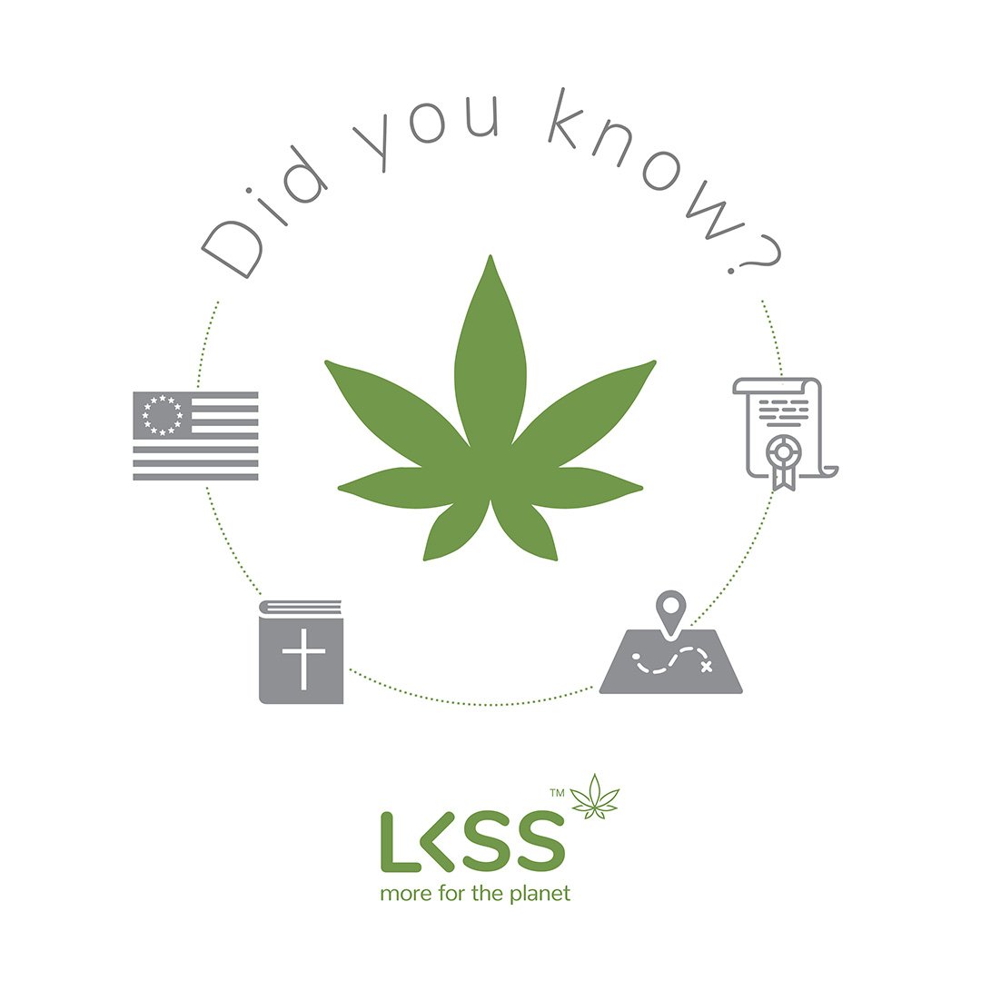 Did you know that these were made of hemp?
- The first Bibles
- First maps and charts
- Betsy Ross’s flag
- First drafts of the US Declaration of Independence
- First drafts of the US Constitution 

#sustainability
#hemp
#WednesdayWisdom