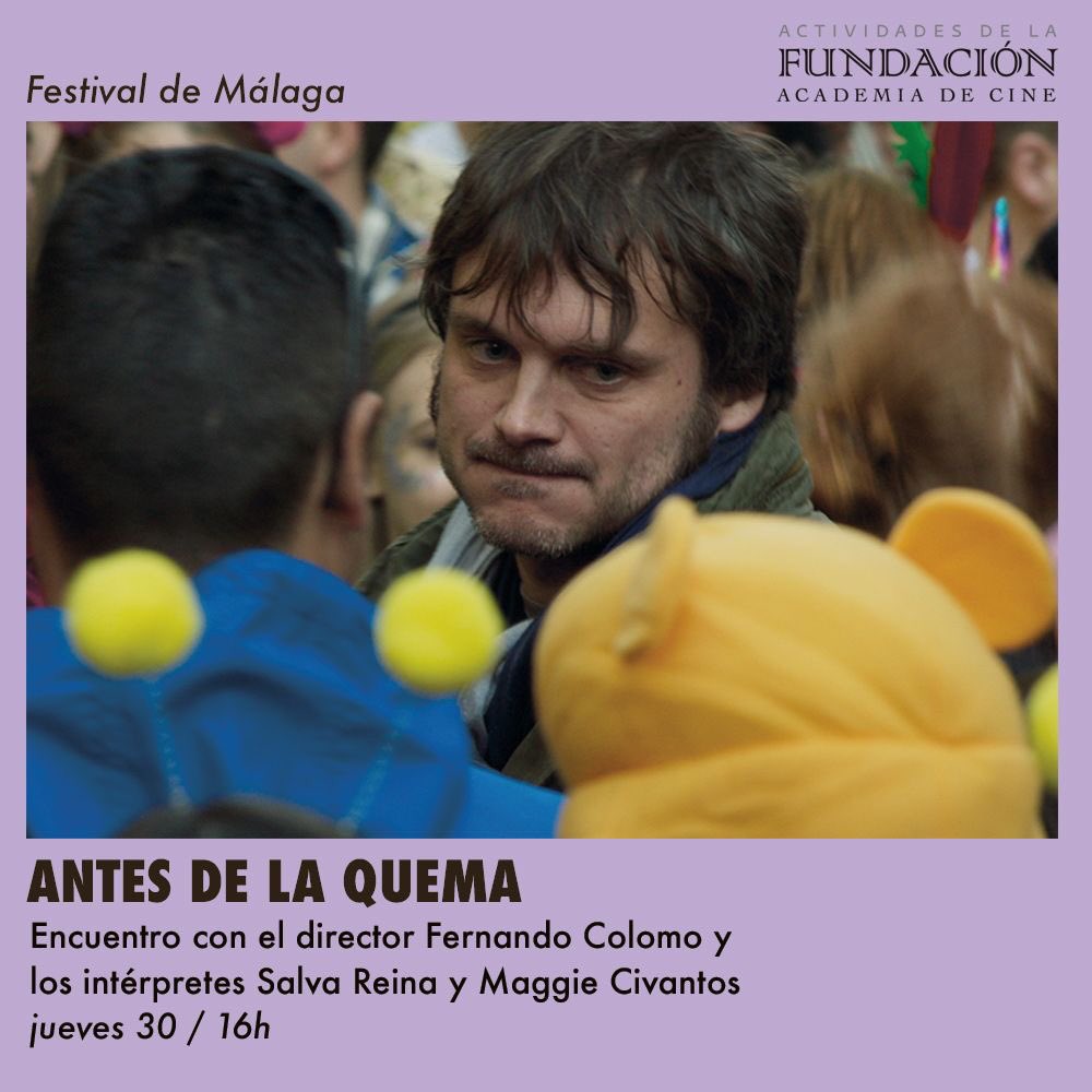 NEWS MAGGIE CIVANTOS (@newsmaggie_) on Twitter photo Mañana día 30 de Mayo a las 16.00h en la Fundación Academia de Cine, encuentro con el director #FernandoColomo y los actores <a href="/maggiecivantos/">MAGGIE CIVANTOS</a> y <a href="/salvareinachuki/">salva reina</a> tras el pase en exclusiva de #AntesDeLaQuema
-> academiadecine.com/actividades/an… Mañana día 30 de Mayo a las 16.00h en la Fundación Academia de Cine, encuentro con el director #FernandoColomo y los actores <a href="/maggiecivantos/">MAGGIE CIVANTOS</a> y <a href="/salvareinachuki/">salva reina</a> tras el pase en exclusiva de #AntesDeLaQuema
-> academiadecine.com/actividades/an…