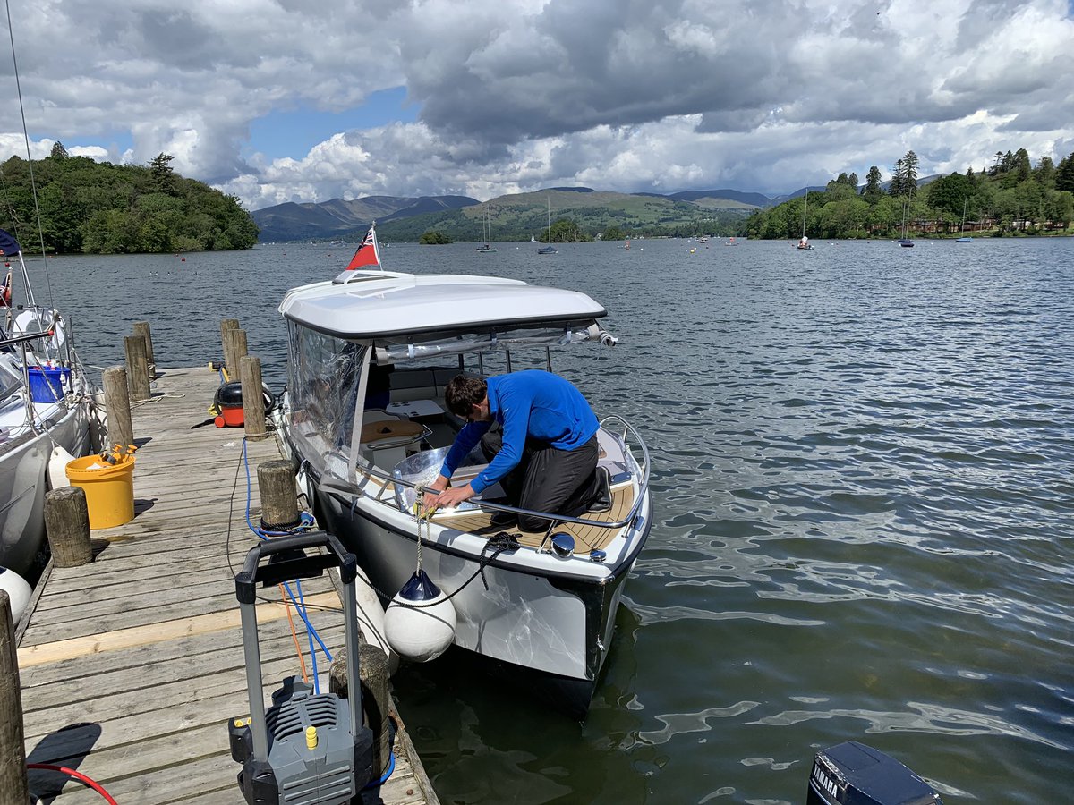 lakelandmarine1's tweet photo. Fabulous day on Lake Windermere Valeting polishing Lakeland adventures hire fleet. https://t.co/uuD198Ri3M