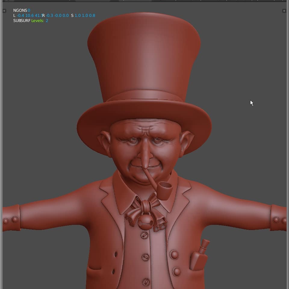 Doc3DArtist's tweet photo. abbiamo modificato e aggiornato un po il personaggio principale, ora un po fumatore e un po bevitore é molto piu simpatico! #blender3d #fantasyart #sculptures #3dsculpt https://t.co/EPh0AdltfM