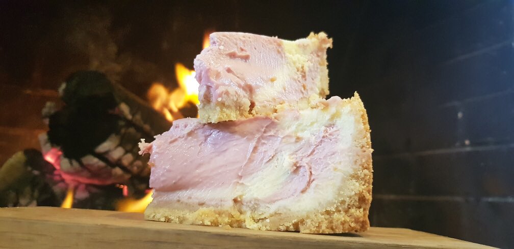 Thanks to Lou Miranda wines our morning tea today. Berry cheesecake by the fire. Love the Barossa. #communityspirit #whatcompetition #barossawayoflife #lovebarossa #cheesecake #hemera #greatmorningtea ##loumiranda #southernbarossa #wineriessticktogether #barossa  #lovemylife