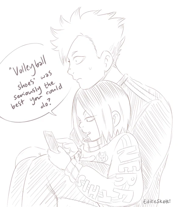 Poor Kuroo. Kenma's always so critical
Another patron sketch request (based on chapter 2 of the HQ spinoff series) 