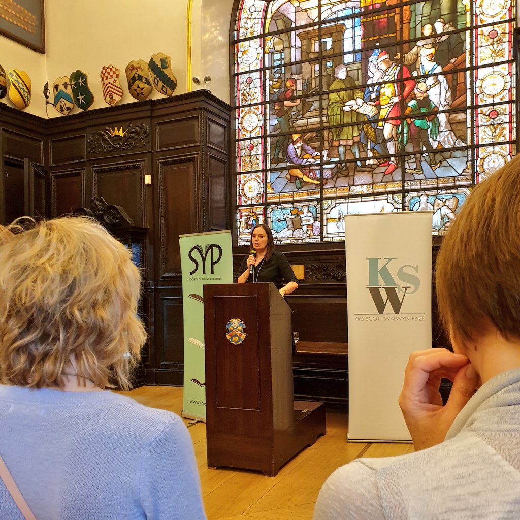 AinChiara's tweet photo. "I've never heard a man say 'I'm glad I came fourth because I want to be liked.' " Wise words from @DeborahFW at the #KSWPrize last night! It was such an honour to be on the committee this year on behalf of @SYP_UK! Huge congrats to @aimeefelone who couldn't deserve this more! https://t.co/JKivwZEawT