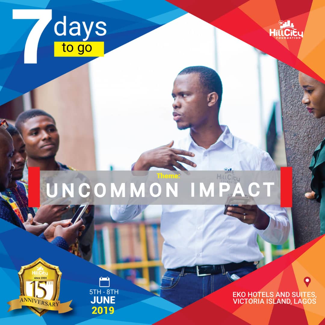 HCF_NG's tweet photo. 7 days to go!
#HCF15thAnniversary
#UncommonImpact
#AddingValueToLives https://t.co/62obsG27Rb