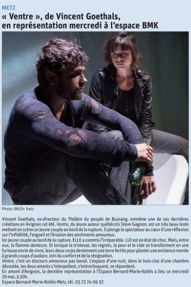 _David_Dine's tweet photo. Avant Avignon cet été, dernière représentation de « Ventre » de Vincent Goethals ce soir à l’Espace Bernard-Marie Koltès sur le campus du Saulcy de @Univ_Lorraine
Pensez à réserver 👉🏻 https://t.co/r4gijUzH9z
#theatre #culture #monexperienceUL https://t.co/u77xn72EZ4