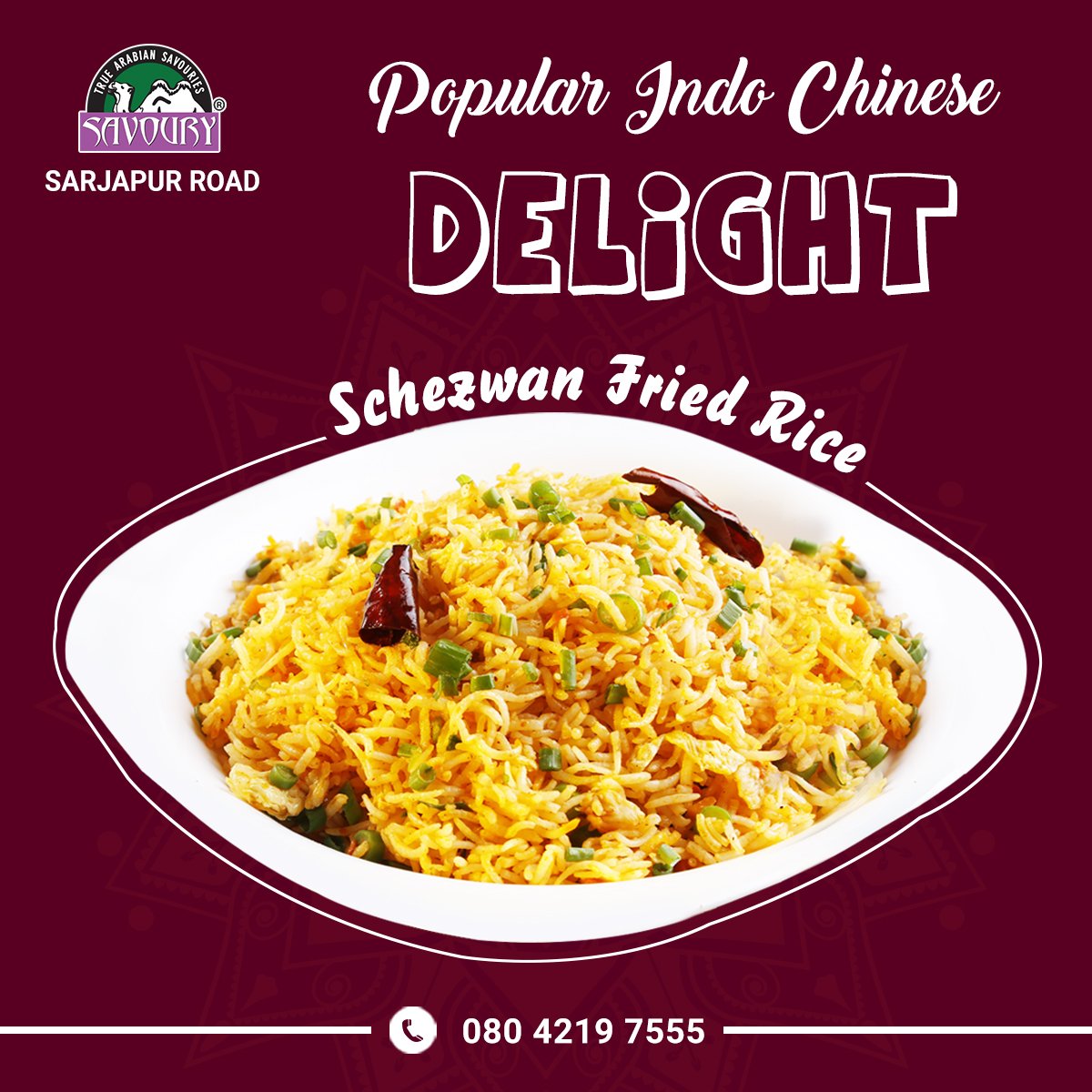 Schezwan fried rice, spicy and delicious meal option for both lunch and dinner. Visit Savoury and enjoy this Indo-Chinese delight.

#schezwanfriedrice #schezwan #friedrice #spicy #food #foodies #foodlove #chinese #chinesecuisine #savoury #restaurant #savourysarjapur #bengaluru