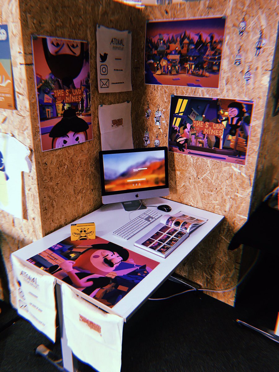 AtonalAnimation's tweet photo. We’re setting up our degree show where you’ll get to meet the team, see exclusive BTS and watch the film before anyone else! We hope to see you there #TheSoundofMimes https://t.co/H2S7Tqp4hP