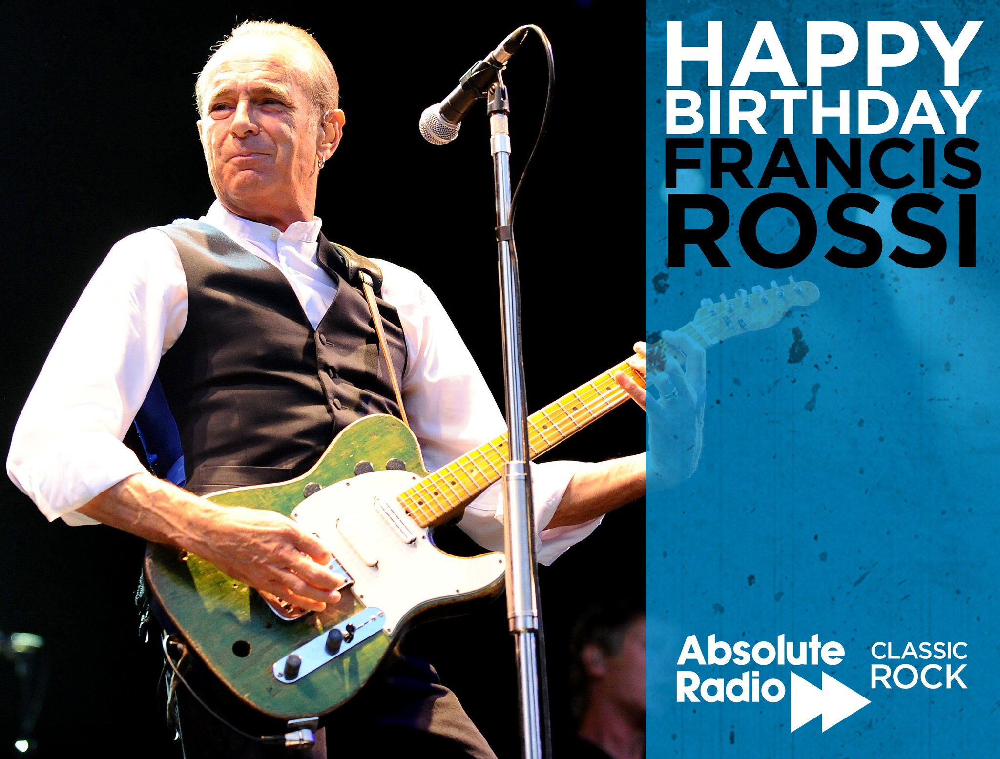 Happy 70th birthday to Francis Rossi. Keep on Rockin\ All Over The World! 