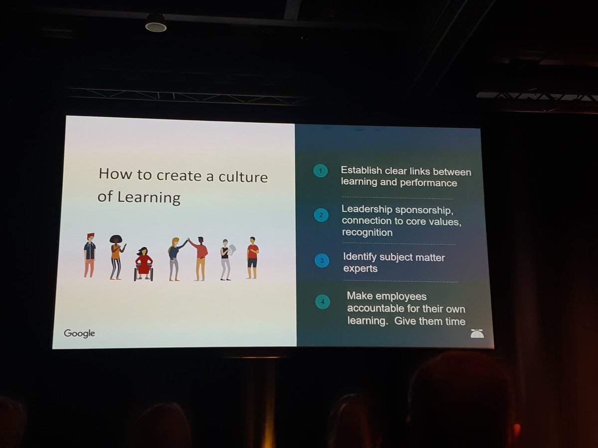 lukegill's tweet photo. "How to create a culture of learning" great to hear from @Anna_Thompson_X about how peer to peer learning has been implemented at @Google...definitely sparking some ideas... https://t.co/hg8gOOnKlG