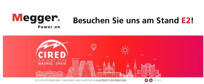Am kommenden Montag startet die #CIRED 2019 in #Madrid. Nutzen Sie die Gelegenheit und vernetzen Sie sich mit unseren Experten der Mess- und Prüftechnik. Wir freuen uns auf Ihren Besuch. #megger #electricity #innovation