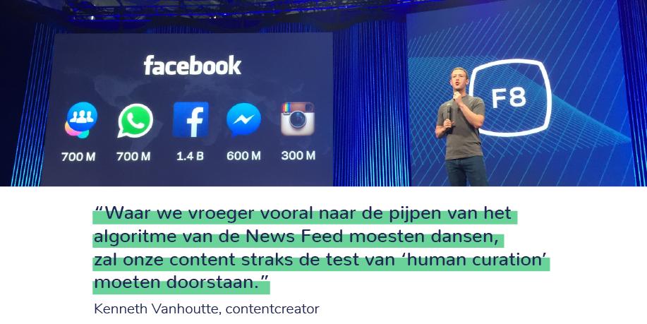 comcoagency's tweet image. Met #FB5 verschuift #Facebook de focus van publieke naar persoonlijke interactie. Minder click- en engagementbait, maar vooral: meer #humancuration. Is jouw content er klaar voor? bit.ly/2VWcPwi