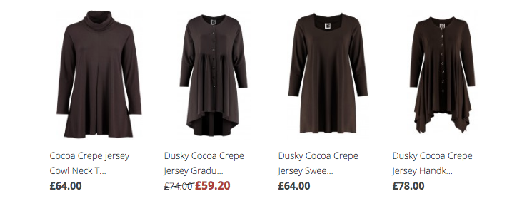 one_six_com's tweet photo. What's available in Dusky Cocoa? Search 🔎 and see using this link ⬇️⬇️
https://t.co/9WnmuEOTRJ

A great alternative to black, pair with matching plains or patterns. A lovely rich and flattering colour.

#plussize #plussizefashion #designer https://t.co/f2zG7G2MNw