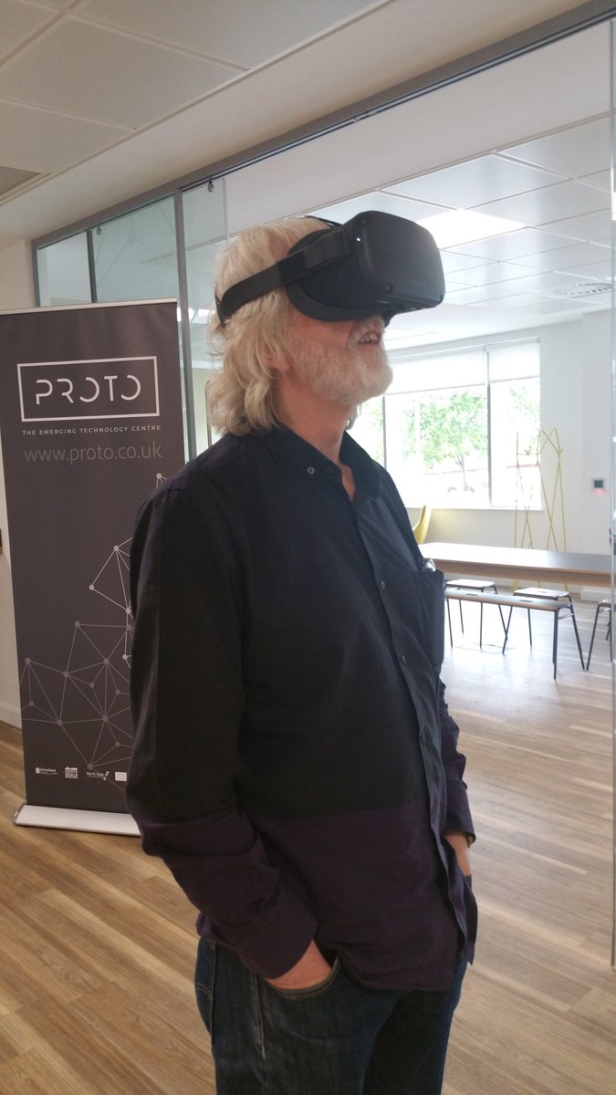 PerceptionXr's tweet photo. @SonyLegacyRecs great to introduce this legend the #OculusQuest today #PrefabSprout https://t.co/TcgQ7NVNG6
