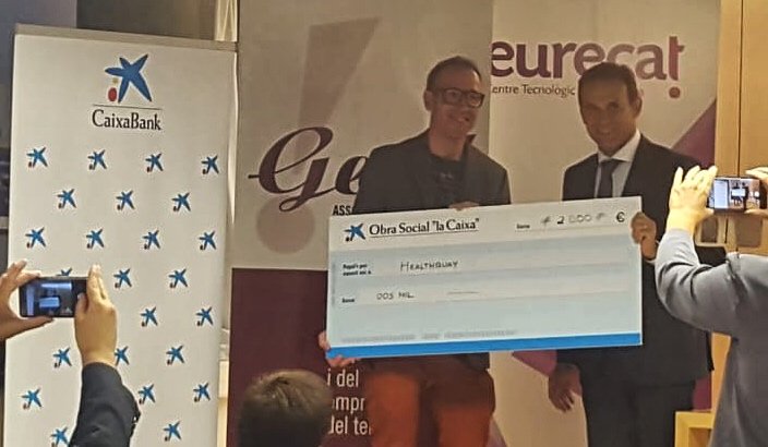 HealthQuay's tweet photo. We are celebrating today our award as Best Startup at the Best Business Initiative Challenge organized by Gest! @caixabanc @la_UPC @UManresa @UOCuniversity @CEDEMmanresa . Thanks to all you and to our sources of inspiration @MITBootcamps @biocat_en @imperialcollege @NUSingapore https://t.co/vufoHXAVKI